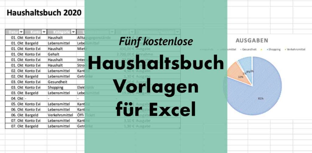 5 Kostenlose Haushaltsbuch Vorlagen Fur Excel